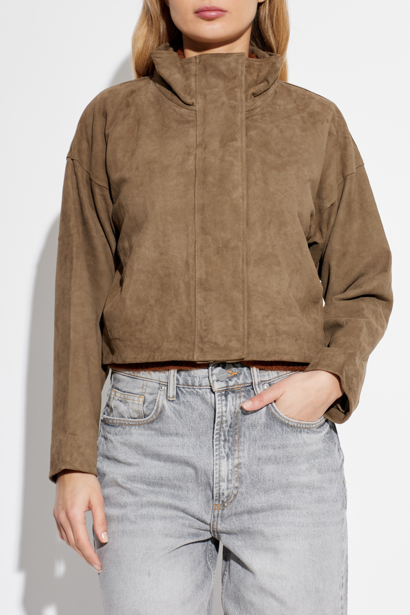 【GRANCY】Distressed Suede Rider＇s Jacket The Dirty Bird